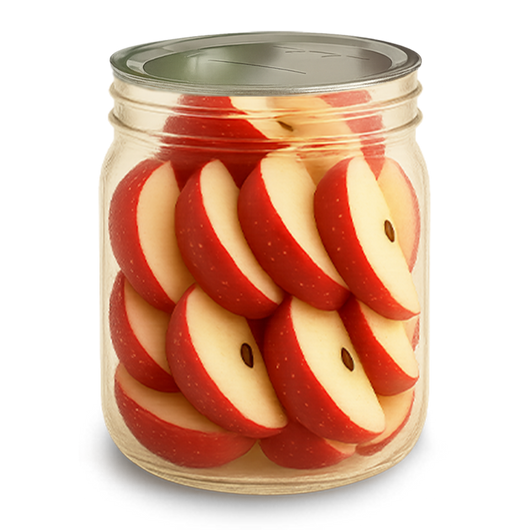 storing apple  in vacufresh mason jar