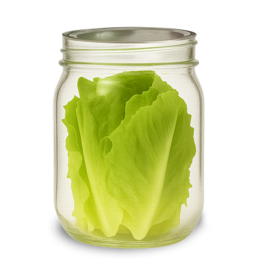 storing lettuce in vacufresh mason jar
